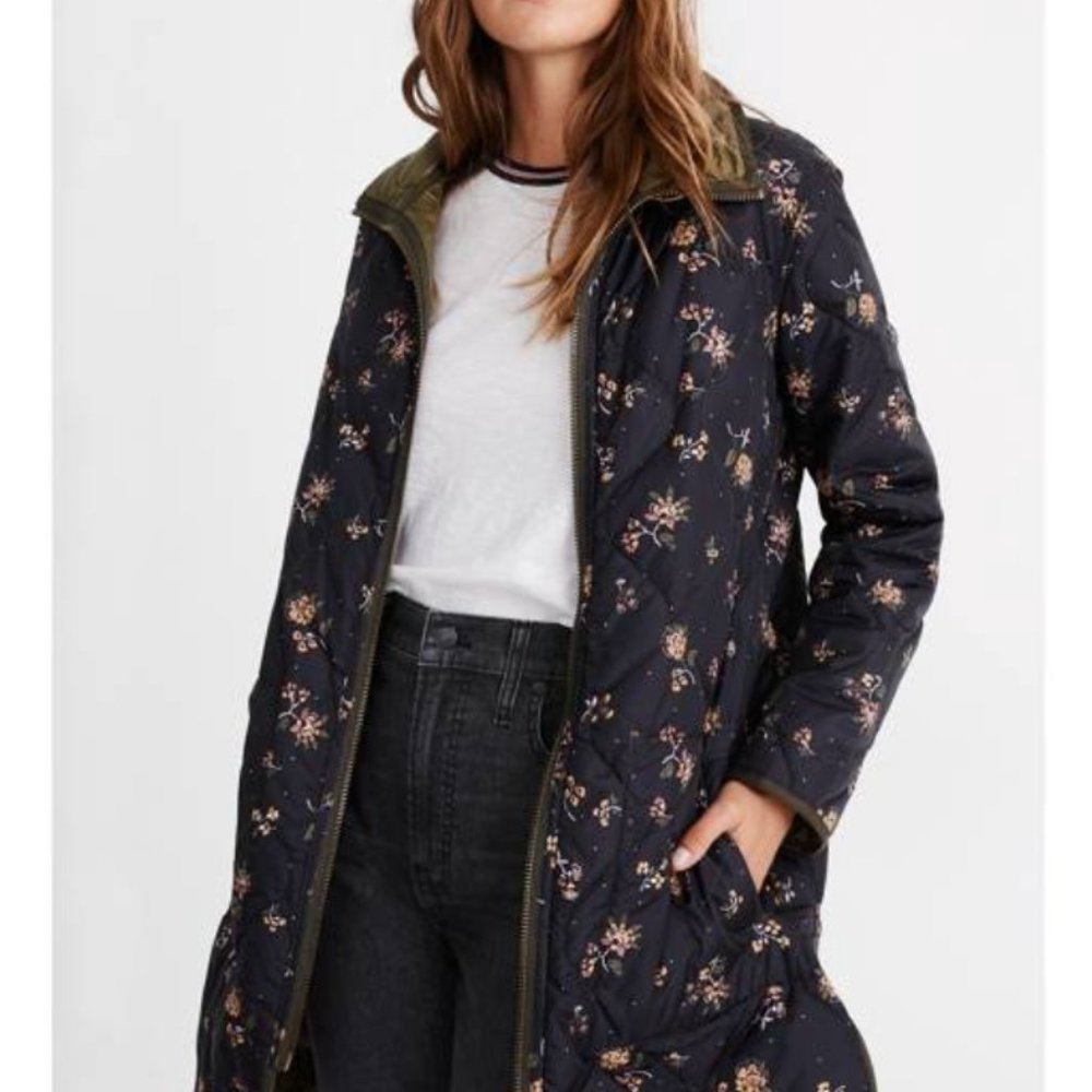 Madewell reversible liner jacket forest floral M